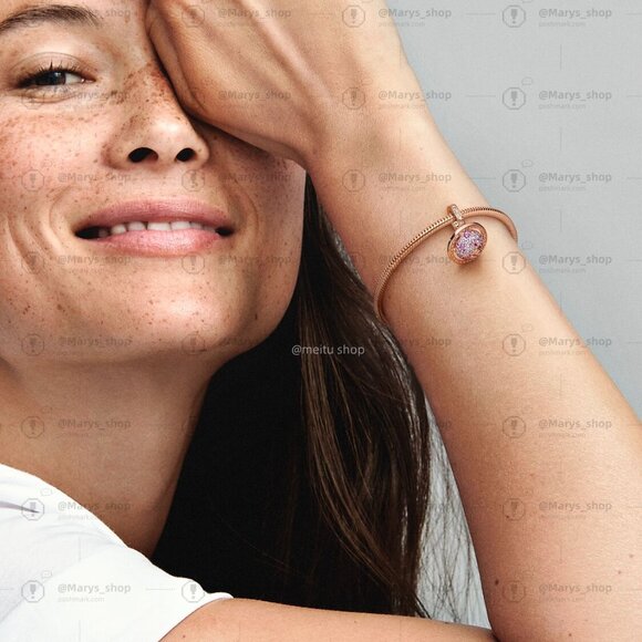 Pandora Planet Saturn Sparkling Dangle Charm - Picture 5 of 5